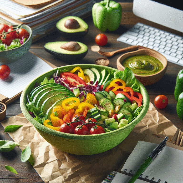 Saladas veganas para dias corridos no escritório