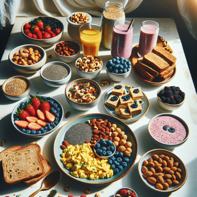 Café da manhã vegano rico em proteínas rápido