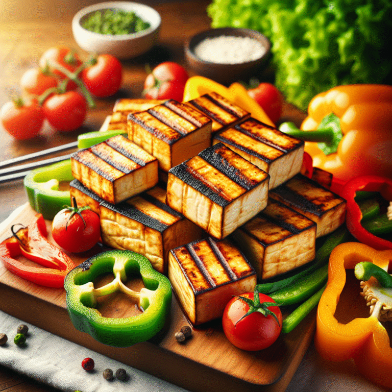 Tofu grelhado rápido para um jantar nutritivo