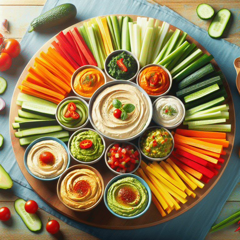 Palitinhos de vegetais com molhos veganos rápidos