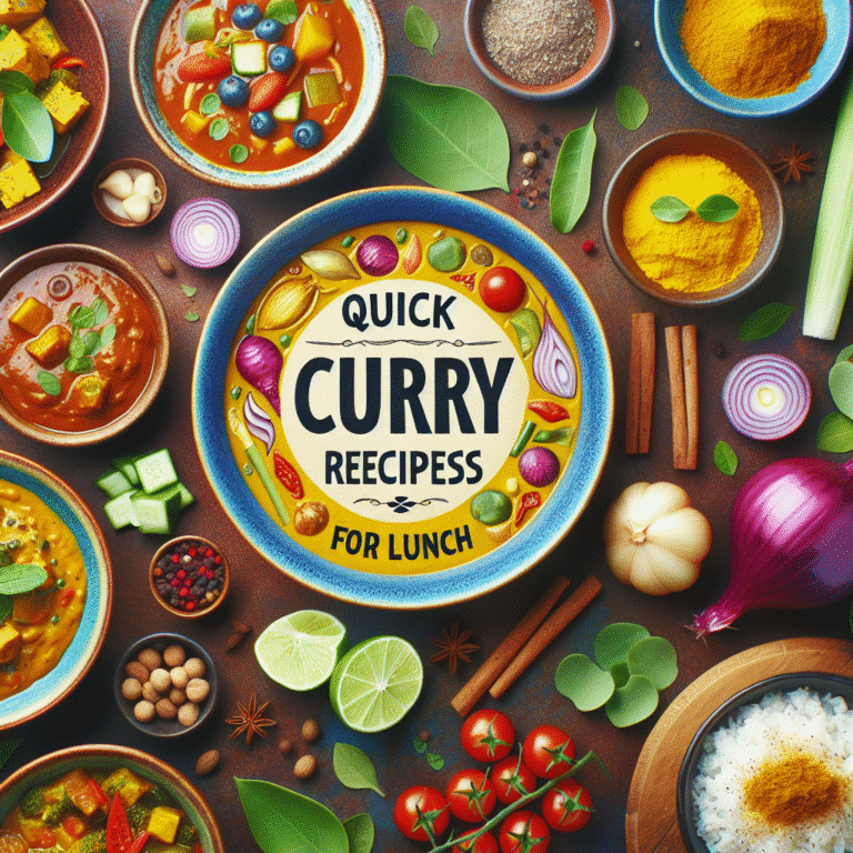 Receitas veganas de curry rápido para almoço