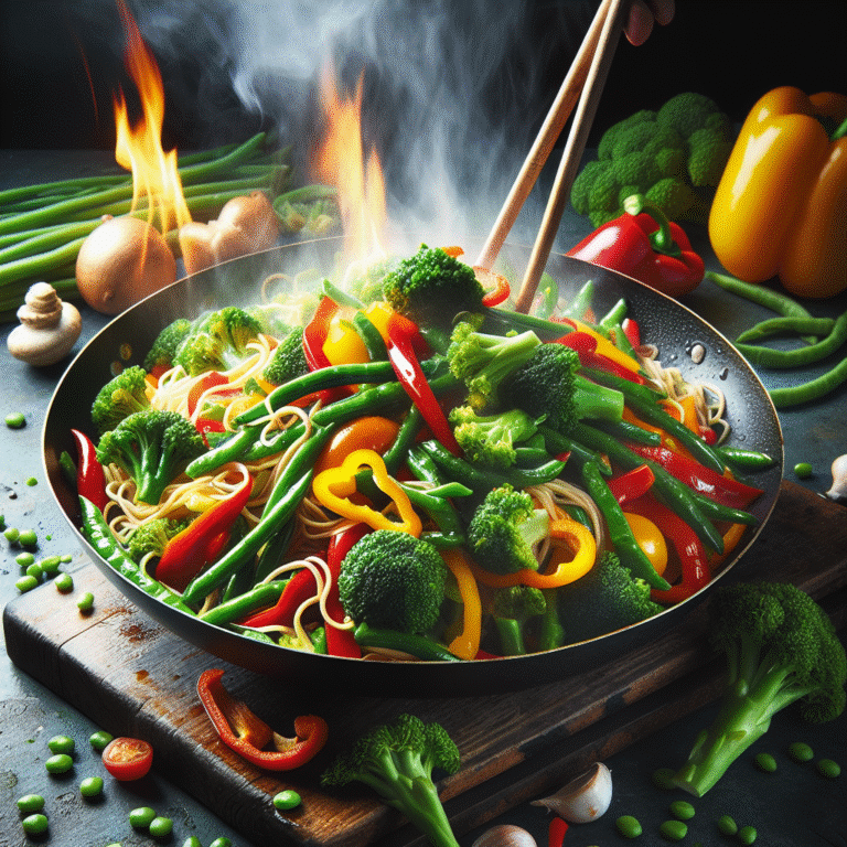 Stir fry vegano com legumes frescos em 15 minutos
