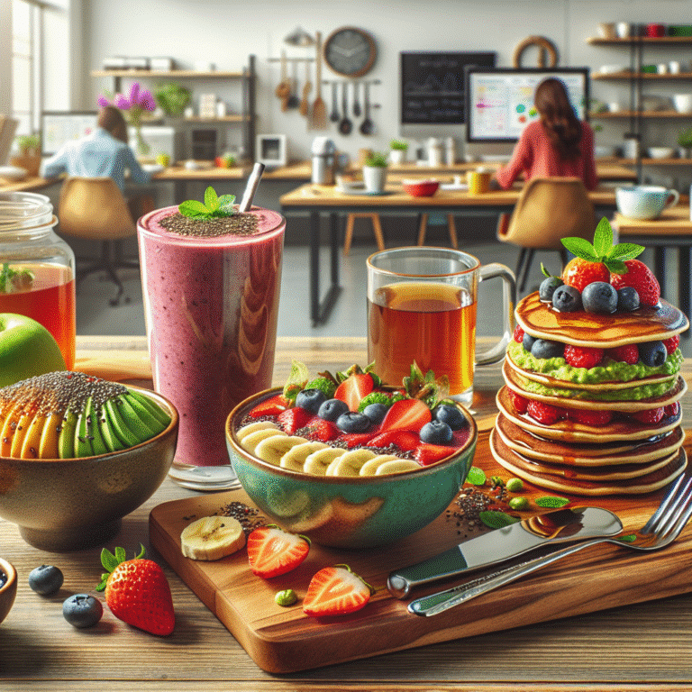 Receitas veganas rápidas para um café da manhã no trabalho